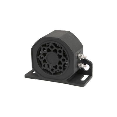 12V - 24V कार रिवर्स हॉर्न IP67 ट्रक रिवर्सिंग अलार्म स्टेनलेस स्टील माउंटिंग ब्रैकेट के साथ काला