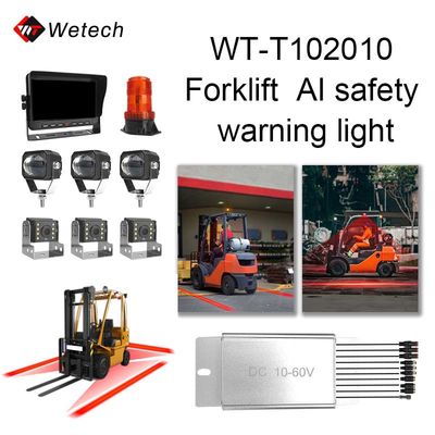 फोर्कलिफ्ट एआई सुरक्षा चेतावनी प्रकाश 10V - 80V फोर्कलिफ्ट लाल क्षेत्र प्रकाश 10W लाल