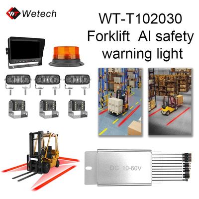 फोर्कलिफ्ट एआई IP67 फोर्कलिफ्ट रेड ज़ोन लाइट 10V - 80V फोर्कलिफ्ट के लिए लाल सुरक्षा लाइट
