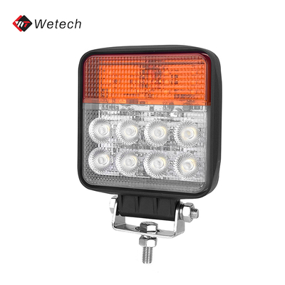 एलईडी कार्य प्रकाश टर्न सिग्नल और टिकाऊ डिजाइन के साथ जलरोधक 12V 24V डीसी 24W बाढ़ बीम